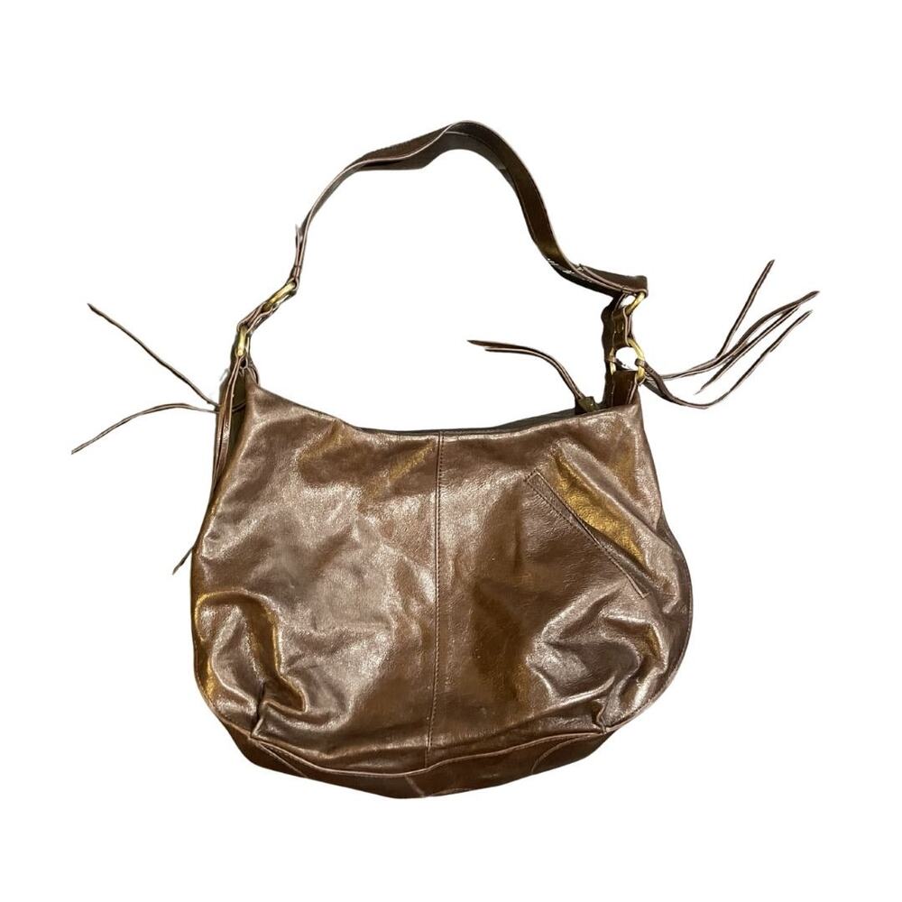 HOBO International Slouchy Leather Lennox Shoulder Handbag Tassels Boho Chic